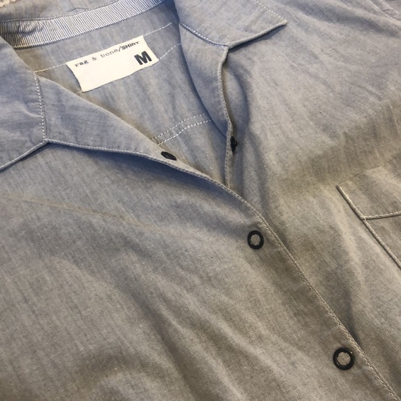 Rag & Bone short romper in grey chambray size M - Picture 3 of 4